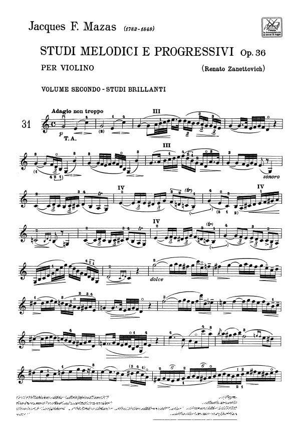 Studi Melodici E Progressivi Op. 36 - Per Violino - Volume Ii: Studi Brillanti - pro housle